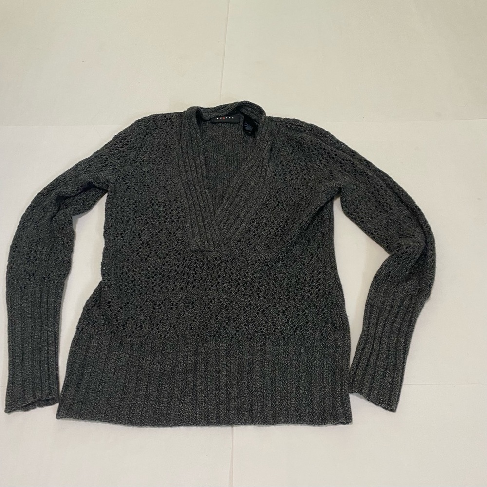 ⭐️Axcess Charcoal V-Neck Women's Sweater